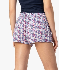 short de pyjama femme fluide imprime multicoloreA749501_3