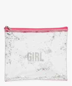 pochette femme en vinyle transparent et paillettes blanc porte-monnaie et portefeuillesA760401_1