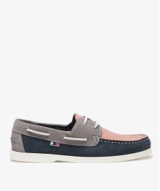 chaussures bateau homme en cuir tricolore rose mocassins et chaussures bateauxA764301_1