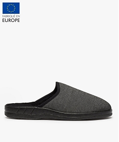 GEMO Chaussons homme dessus denim en forme de mules Noir