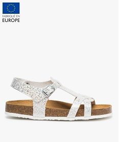 GEMO Sandales fille à brides pailletées et irisées 3841