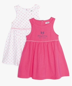 GEMO Robe bébé fille sans manches imprimée (lot de 2) Imprimé