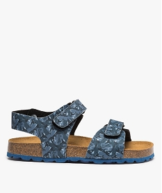 sandales garcon a scratch en toile camouflage - mieux bleuA778301_1