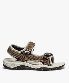 GEMO Sandales garçon style sport à lanières scratch beige standard