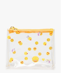 pochette fille transparente imprime - emoji jauneA786401_1