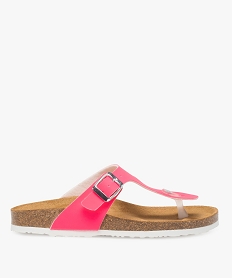 GEMO Sandales femme fluo à entre-doigt et semelle bicolore rose vif