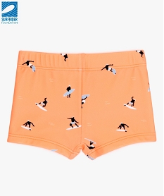 maillot de bain bebe garcon motifs surfeurs en polyester recycle - gemo x surfrider orange maillots de bainA794201_1