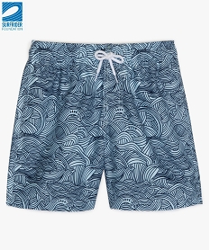 GEMO Short de bain garçon  motif vagues -  Gémo x Surfrider Bleu