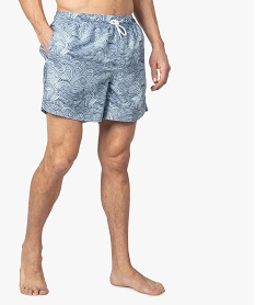 GEMO Short de bain homme en polyester recyclé - Gémo x Surfrider Bleu