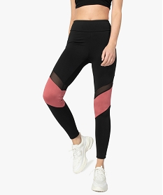 GEMO Legging de sport femme bicolore Noir