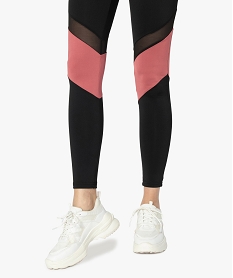 legging de sport femme bicolore noir leggings et jeggingsA795801_2