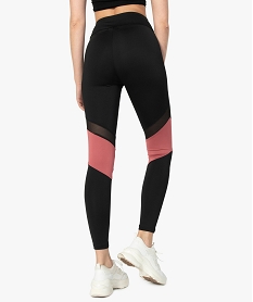 legging de sport femme bicolore noir leggings et jeggingsA795801_3