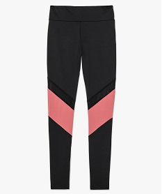 legging de sport femme bicolore noir leggings et jeggingsA795801_4