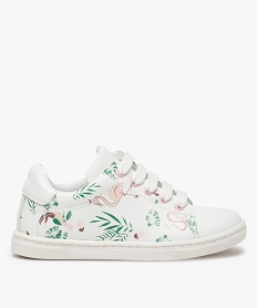 GEMO Baskets fille imprimées motifs tropicaux fermeture zippée Imprimé