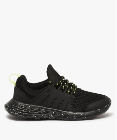 GEMO Baskets garçon extra légères à lacets bicolores noir standard