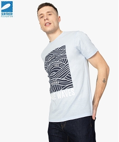 tee-shirt homme avec coton bio - gemo x surfrider bleuA799901_1