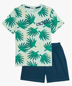 GEMO Pyjashort garçon imprimé tropical Multicolore