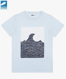 GEMO Tee-shirt garçon imprimé avec coton bio -  Gémo x Surfrider Bleu