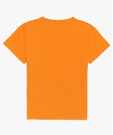 tee-shirt fille a manches courtes imprime orangeA802201_2