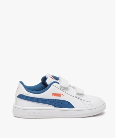 GEMO Baskets garçon bicolores à scratch - Puma Blanc