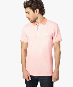 GEMO Polo homme en maille texturée Orange