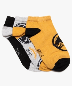 GEMO Chaussettes garçon ultra-courtes (lot de 3) - Jurassic World Jaune