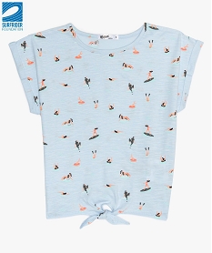 GEMO Tee-shirt fille loose à motif surf - Gémo x Surfrider Multicolore