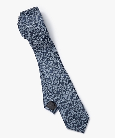 cravate homme a petits motifs fleuris bleuA807601_1