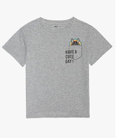 GEMO Tee-shirt fille avec imprimé coloré gris standard