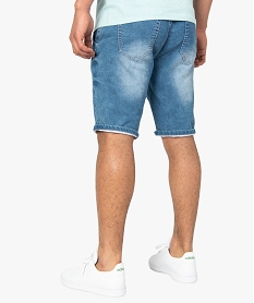 bermuda homme en toile fine aspect denim gris shorts et bermudasA815901_3