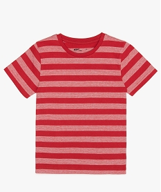 GEMO Tee-shirt garçon à rayures avec du coton bio rouge standard