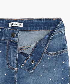 short fille en jean avec strass sur lavant grisA835201_2