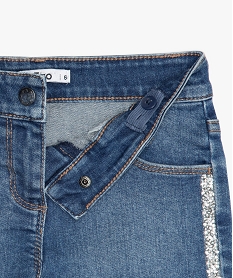 short fille en jean avec strass sur les cotes grisA835301_2