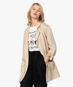 GEMO Veste femme peau de pêche beige standard
