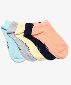 GEMO Chaussettes bébé fille courtes (lot de 5) kaki chine