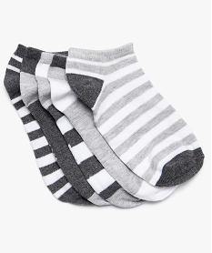 chaussettes garcon bicolores ultra-courtes (lot de 5) grisA837101_1
