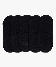 GEMO Chaussettes garçon invisibles (lot de 5) Noir