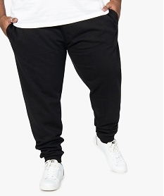 GEMO Pantalon de jogging homme contenant du coton bio Noir