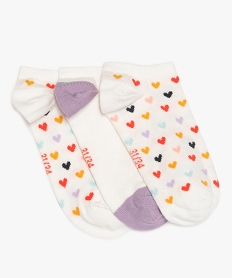 chaussettes fille ultra-courtes pastel (lot de 3) violet chaussettesA838501_1