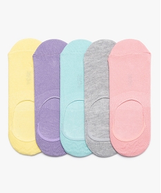 GEMO Chaussettes fille invisibles coloris assortis (lot de 5) dore