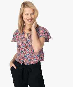 GEMO Blouse femme fluide et fleurie Imprimé