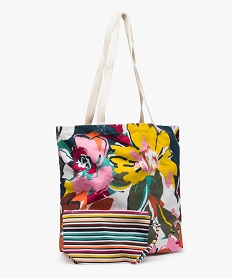sac pour femme en toile multicolore avec petite pochette rayee multicoloreA844401_2
