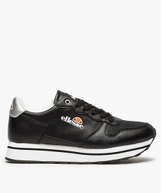 GEMO Baskets femme unies avec détails métallisés - Ellesse Noir
