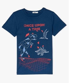 GEMO Tee-shirt garçon à motif origamis dinosaures Bleu