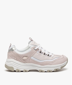 GEMO Tennis femme à épaisse semelle - Skechers Rose