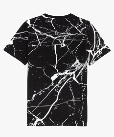 tee-shirt garcon imprime a manches courtes noirA854501_2