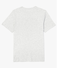 tee-shirt garcon a manches courtes imprime sur lavant en relief grisA854901_2