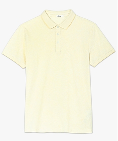 GEMO Polo homme à manches courtes et motif feuillage Jaune