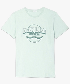 GEMO Tee-shirt homme à manches courtes et motif floqué sur l’avant dore