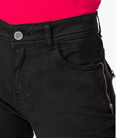 pantalon femme toucher peau de peche noirA857001_2